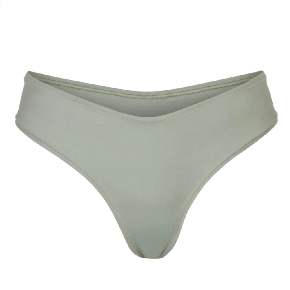 SKIMS Cotton Jersey Dipped Thong - Mineral